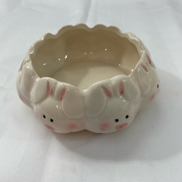 Vintage bunny soap dish Rabbit sponge holder. Candy dish 1970’s - Picture 2 of 6